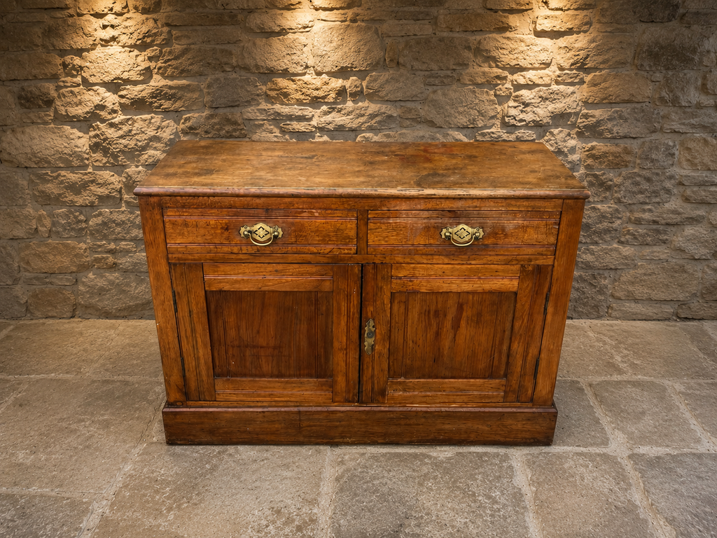 Antique Victorian Oak Sideboard – Circa 1890 Country House Buffet Cabinet