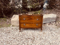 Vintage Oak Bedside Table with Two Drawers