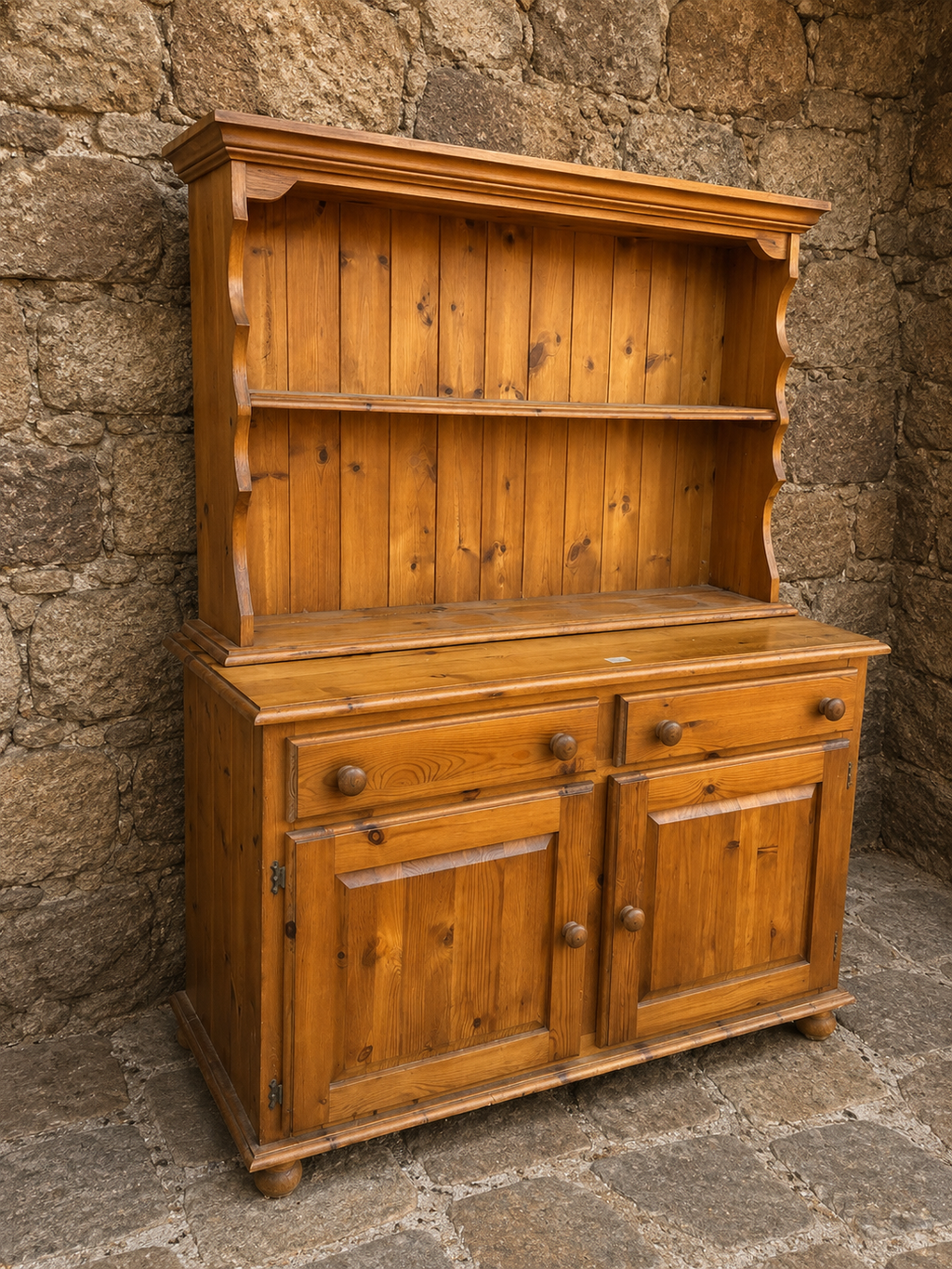 Large Rustic Pine Farmhouse Dresser c.1980–1995