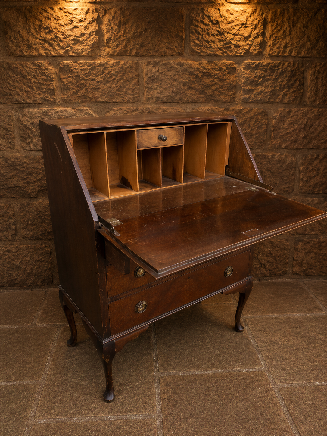 Vintage Georgian Revival Mahogany Bureau
