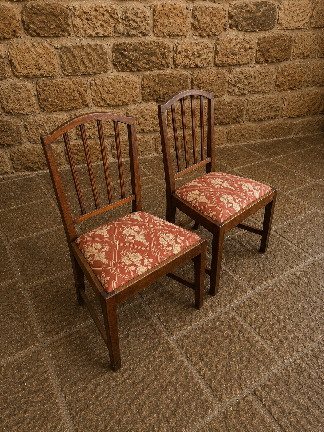 Pair of Arts & Crafts Oak Dining Chairs