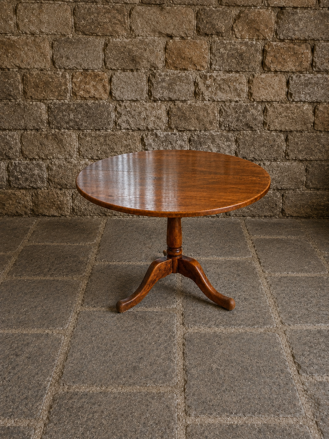 Edwardian Solid Oak Tilt Top Breakfast Table c.1900