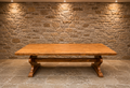 Large Solid Oak Refectory Dining Table | English Farmhouse Trestle Dining Table | Rustic Country Kitchen Table | Seats 8–10