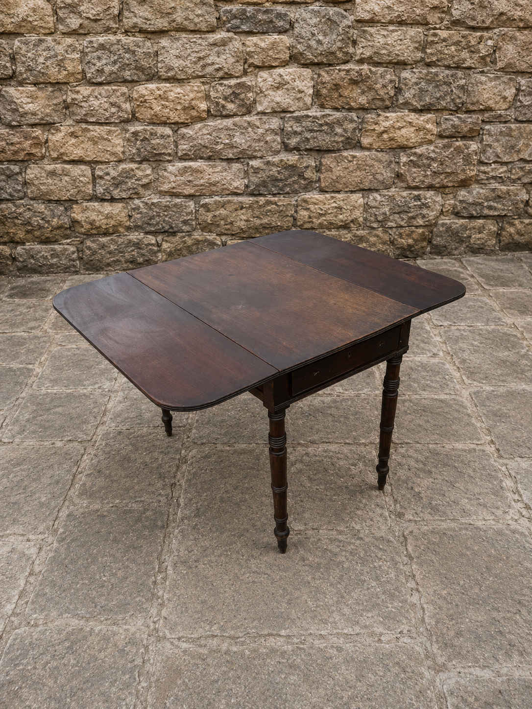 Antique Georgian Mahogany Drop Leaf Dining Table