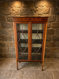 Circa 1905 Edwardian Inlaid Mahogany Glazed Display Cabinet