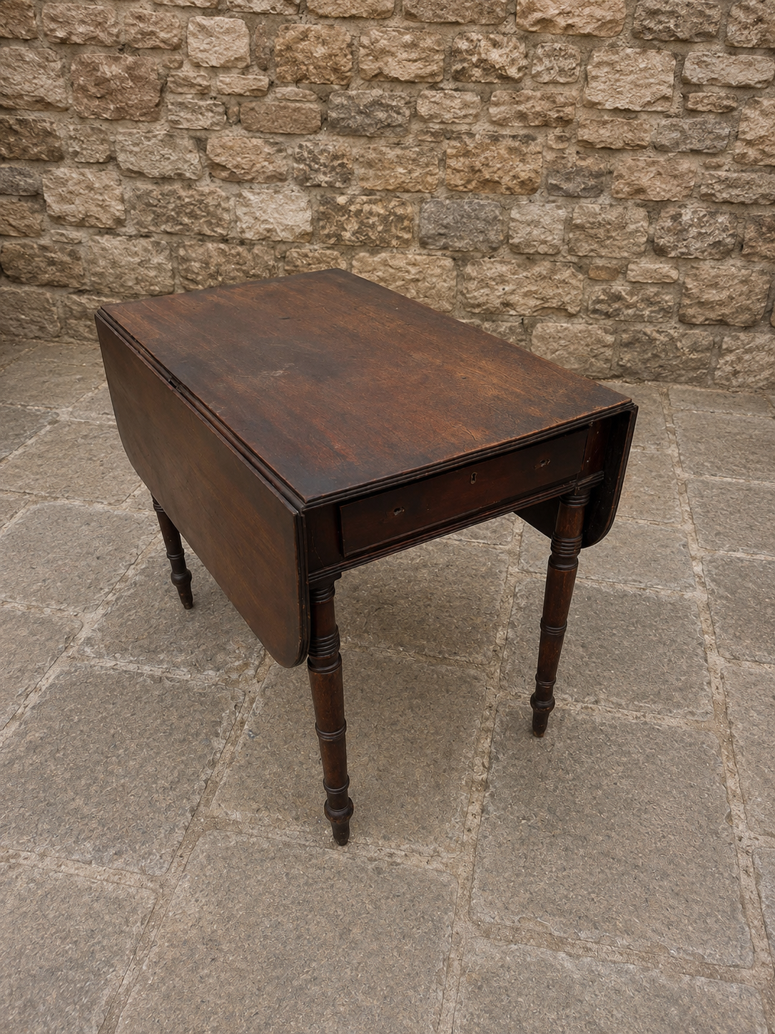Antique Georgian Mahogany Drop Leaf Dining Table