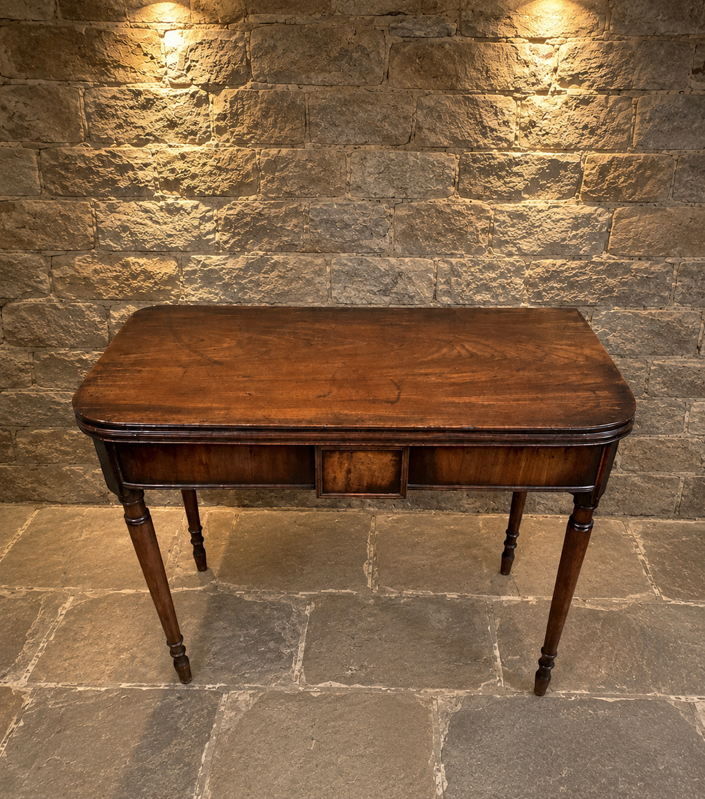 Antique Victorian Mahogany Fold-Over Tea Table – 19th Century c.1850–1880