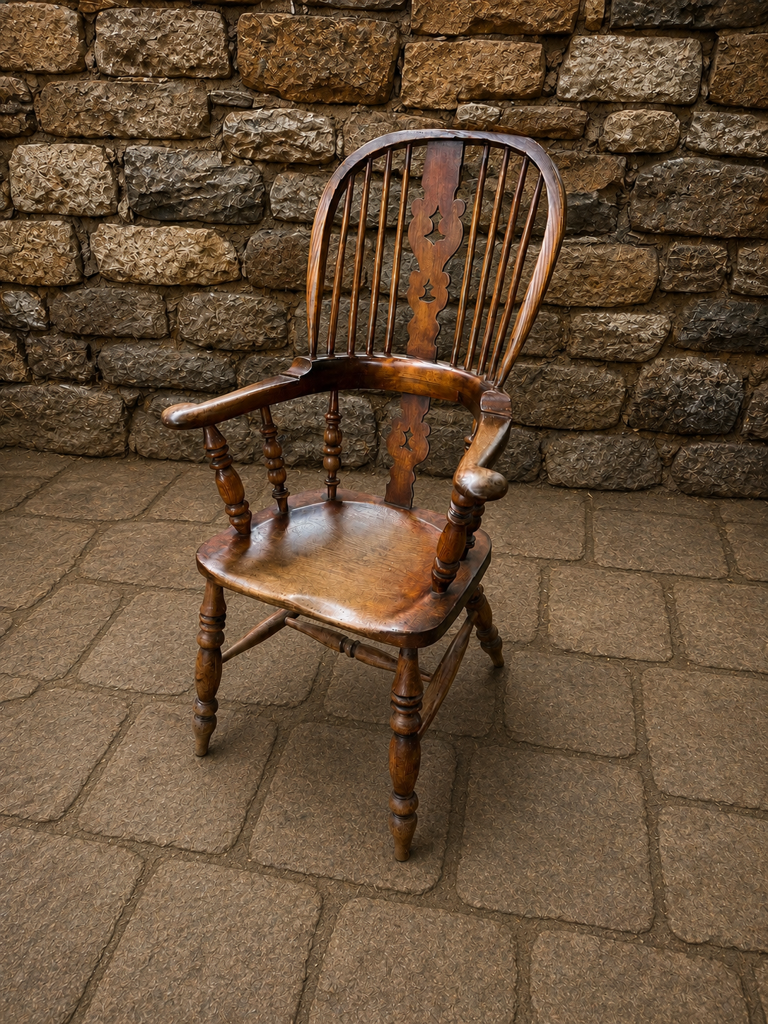 Antique Windsor Comb Back Farmhouse Armchair
