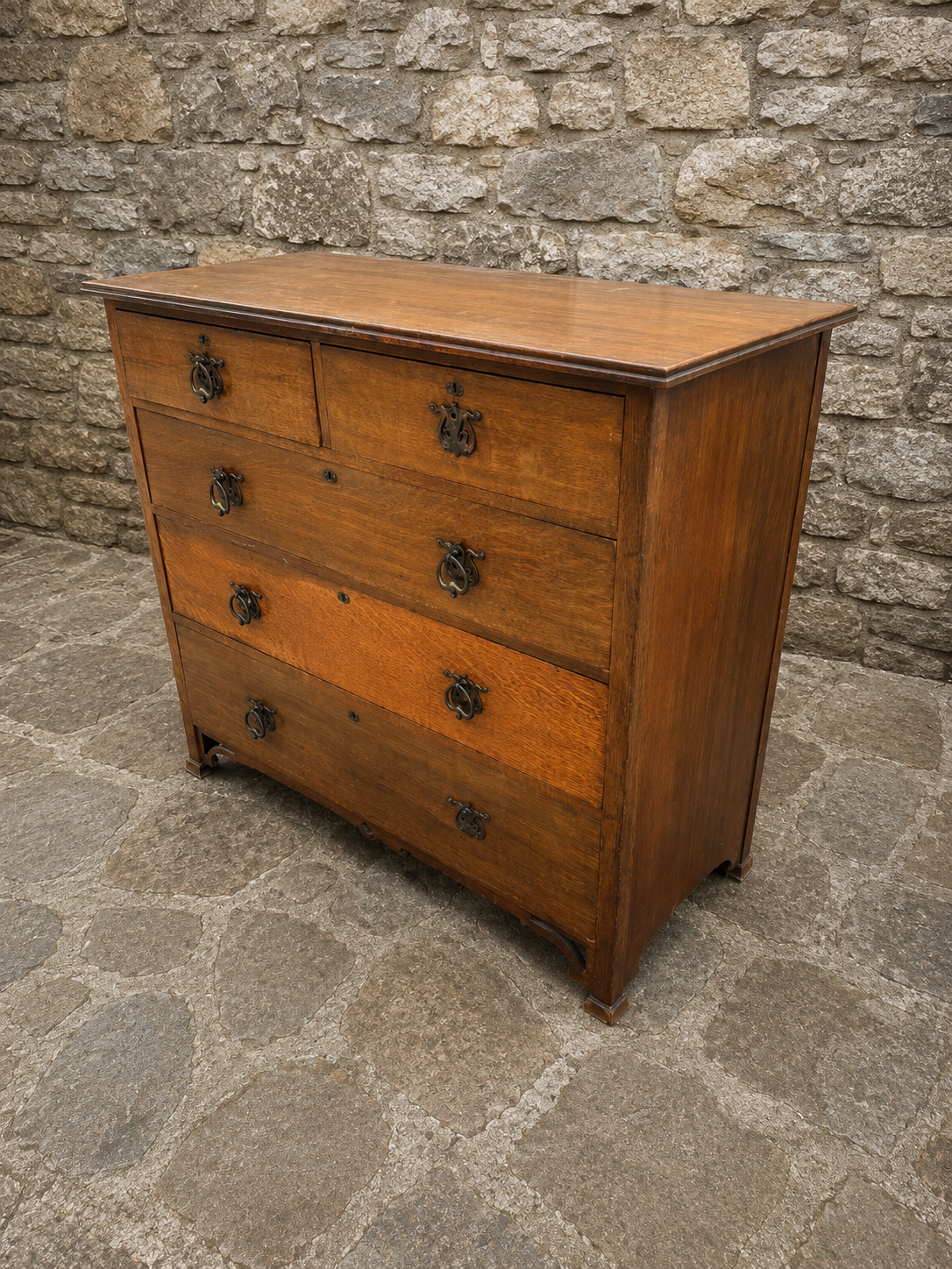 Antique Arts & Crafts Oak Chest of Drawers c.1900