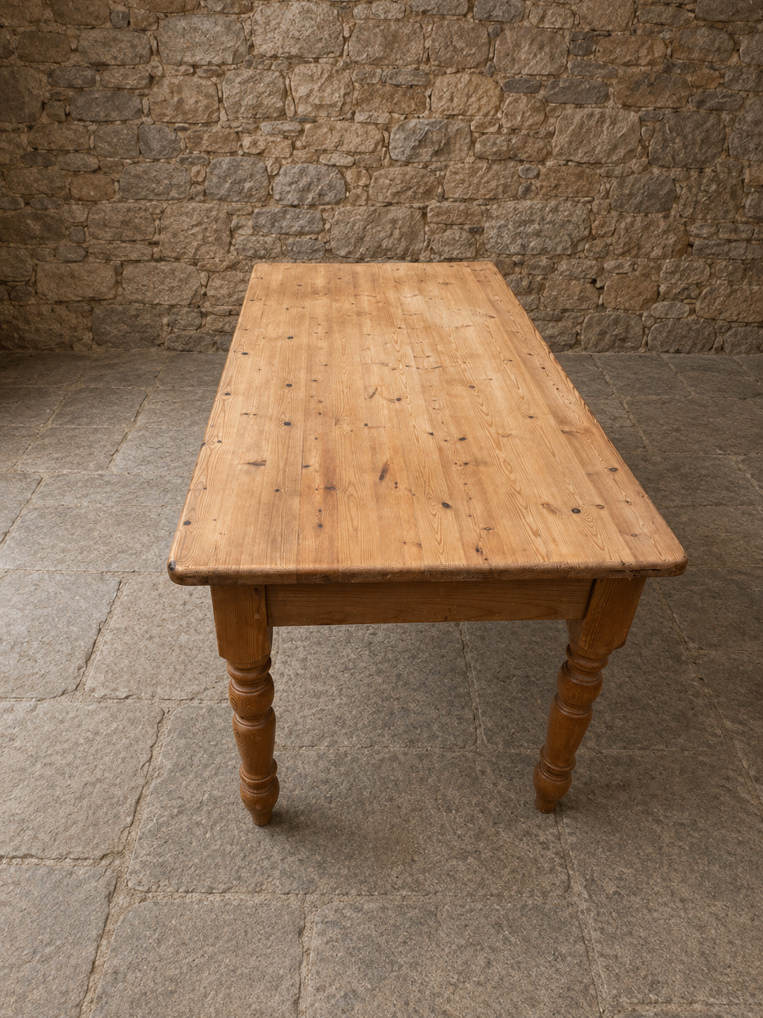 Antique Victorian Farmhouse Pine Dining Table | Large Rustic 6 Seater Kitchen Table | Circa 1880–1900
