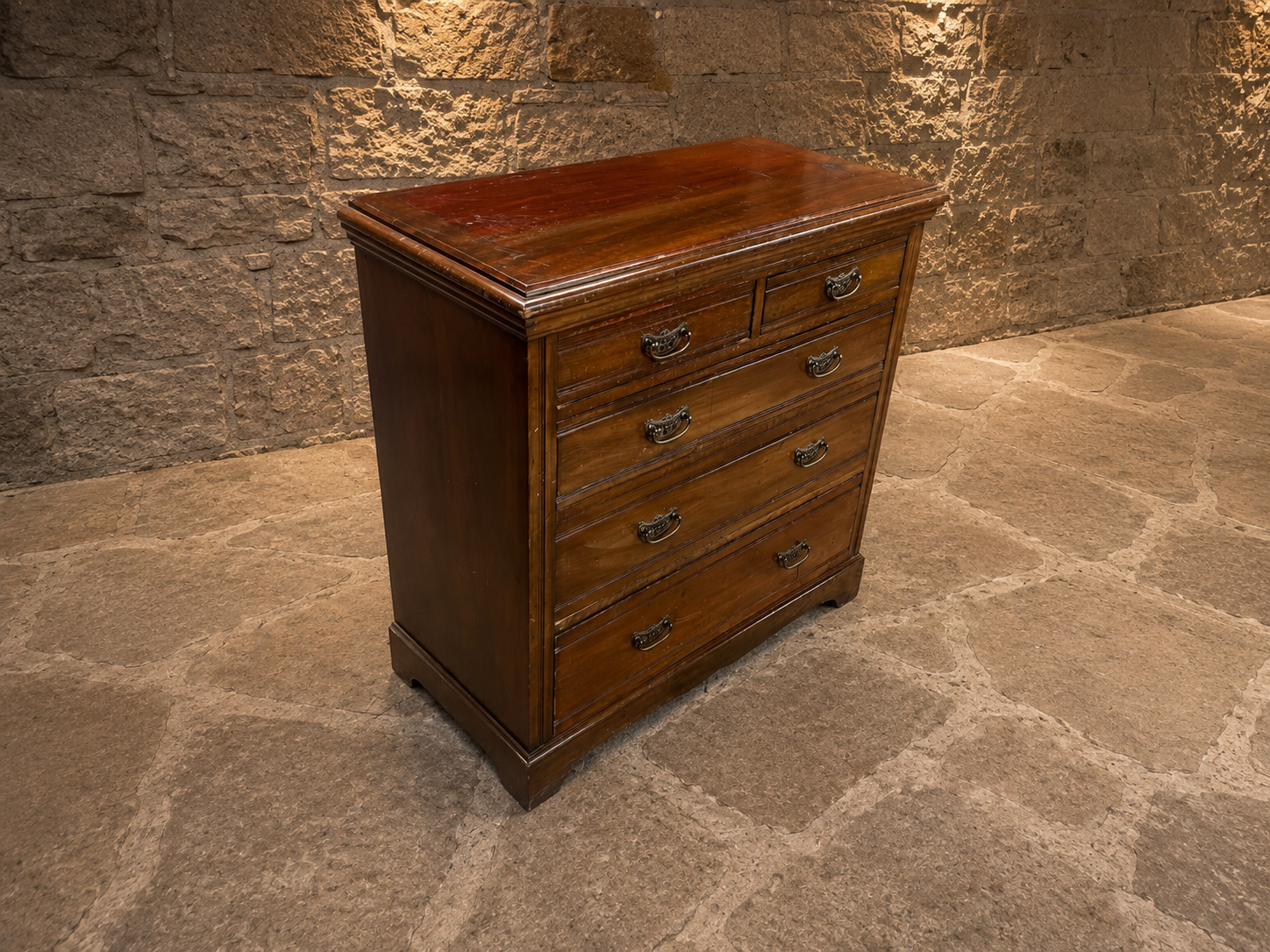 Edwardian Mahogany Chest of Drawers | Antique 2 Over 4 Drawer Chest | Circa 1910