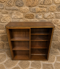Mahogany Open Bookcase Shelving Unit – Vintage Style Low Storage