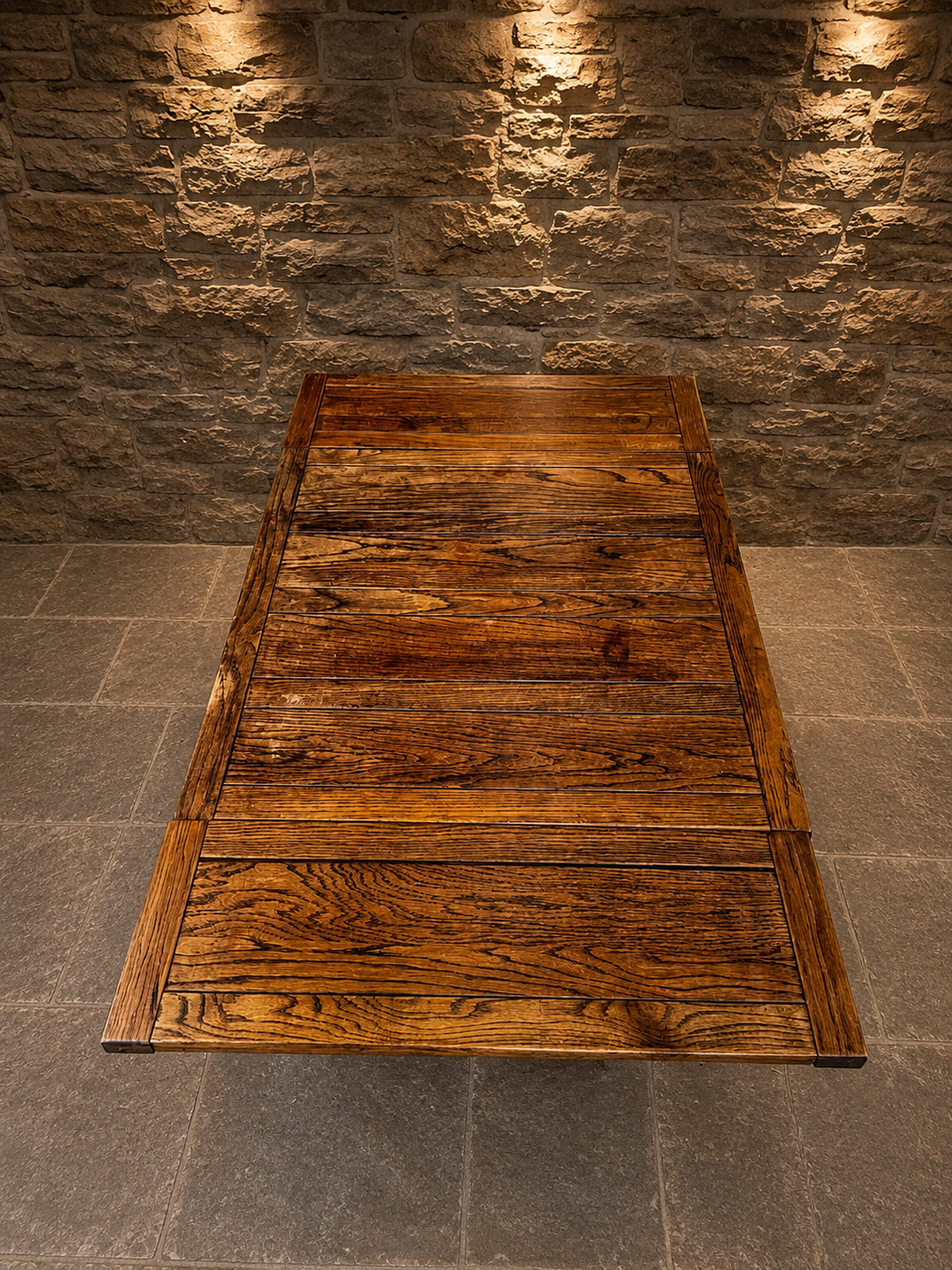 Antique English Oak Draw-Leaf Dining Table | Extending Farmhouse Dining Table | Jacobean Revival Dining Table | c.1925–1940