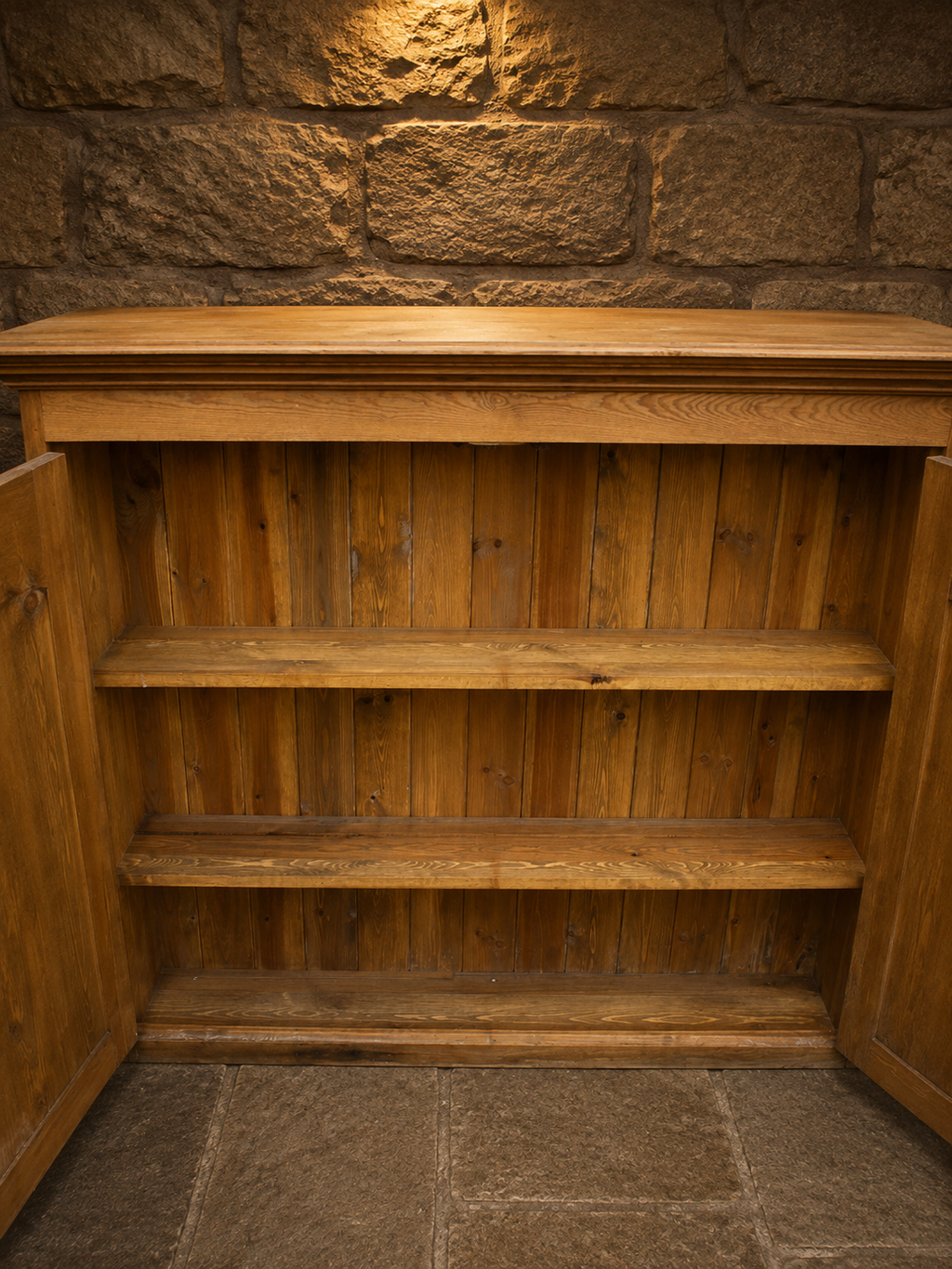 Vintage Farmhouse Pine Sideboard