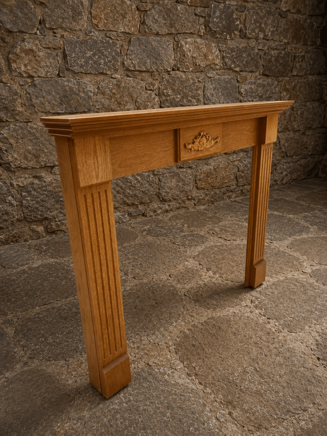 Arts & Crafts Solid Oak Fire Surround / Mantelpiece c.1910–1920