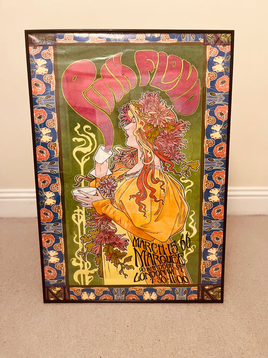 Framed Pink Floyd Poster Set – Dark Side of the Moon 1973 & Marquee Club 1966 Vintage Wall Art