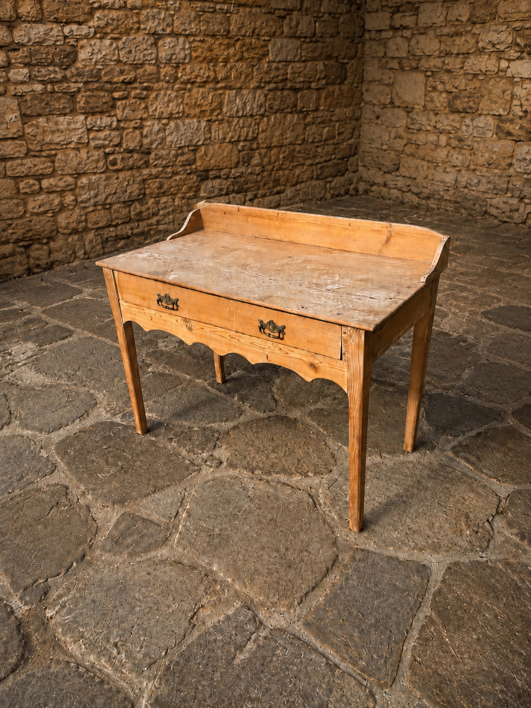 Antique Pine Washstand | Victorian Rustic Country Console Table c.1890–1910