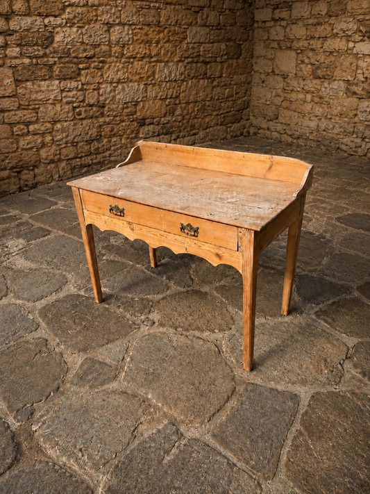 Antique Pine Washstand | Victorian Rustic Country Console Table c.1890–1910