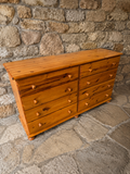 Large Solid Pine Farmhouse Chest of Drawers