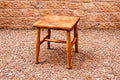 Vintage Rustic Wooden Stool – Solid Wood Country Side Table (Mid Century)