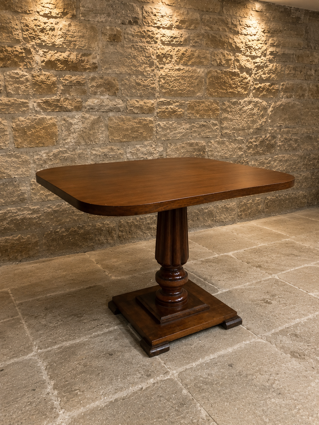 Regency Revival Mahogany Pedestal Lamp Table | Antique Occasional Table | English Side Table | Circa 1930