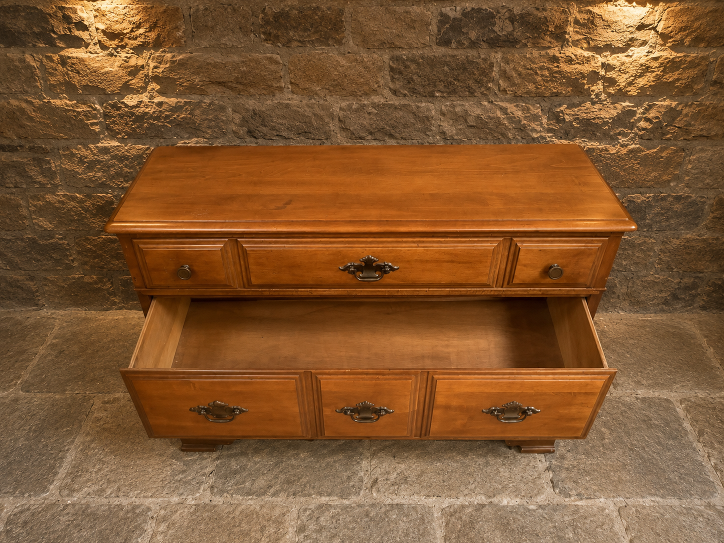 Georgian Style Cherry Wood Chest of Drawers