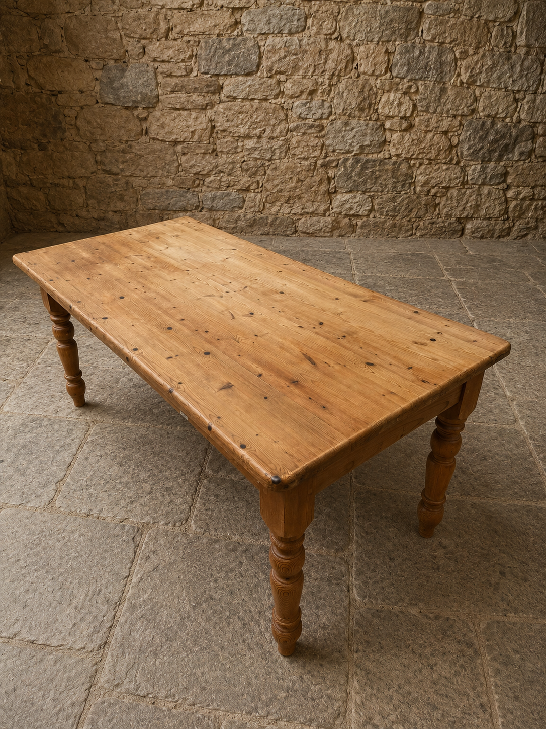 Antique Victorian Farmhouse Pine Dining Table | Large Rustic 6 Seater Kitchen Table | Circa 1880–1900
