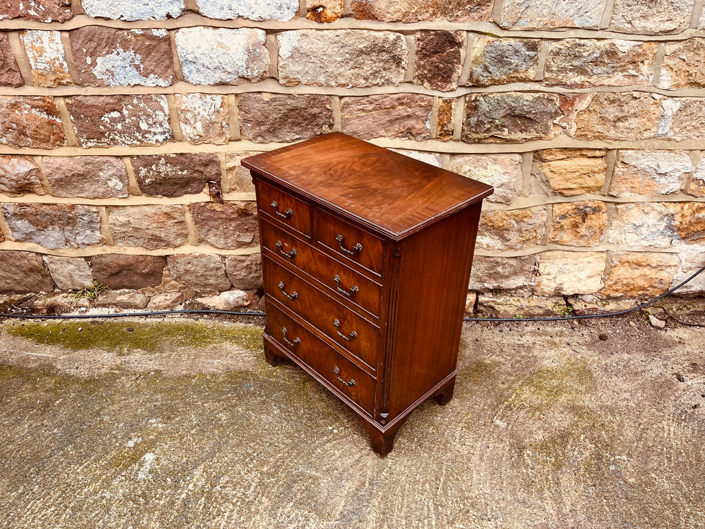 Vintage Georgian Style Mahogany Petite Chest of Drawers