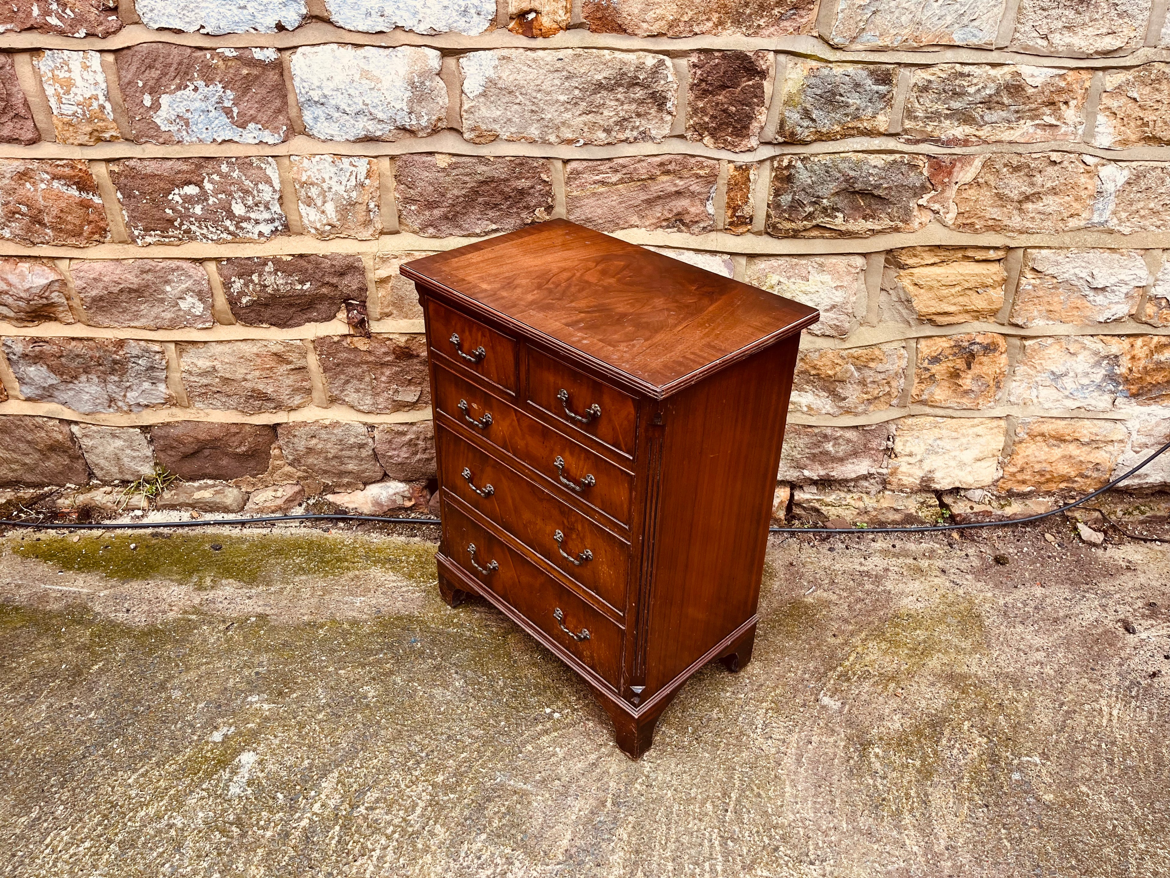 Vintage Georgian Style Mahogany Petite Chest of Drawers