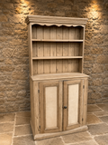 Antique Pine Farmhouse Kitchen Dresser – Victorian Country Cupboard & Display Shelves