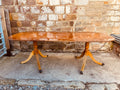 Vintage Twin Pedestal Dining Table – Elegant Mid-Century English Design (Seats 6–8)