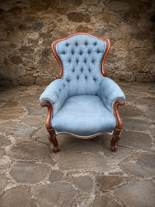 Victorian Walnut Spoon Back Armchair