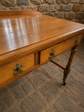 Antique Victorian Solid Oak Writing Desk c.1900
