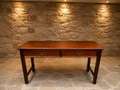 Antique Georgian Revival Mahogany Writing Table | English Library Desk | Two Drawer Console Table | c.1920–1940