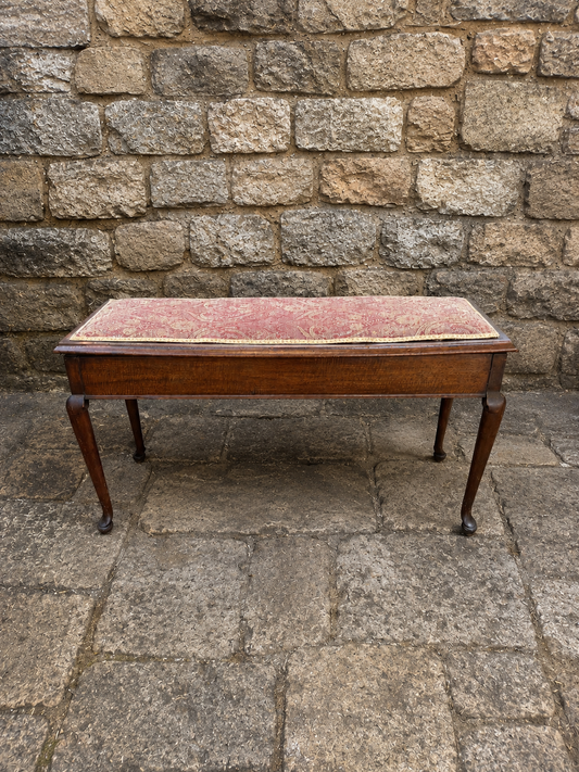 Antique Edwardian Mahogany Window Seat c1910