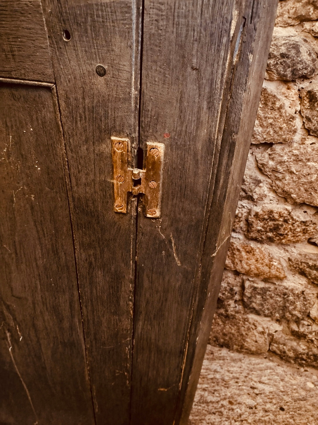 Antique Rustic Pine Corner Cupboard c.1900