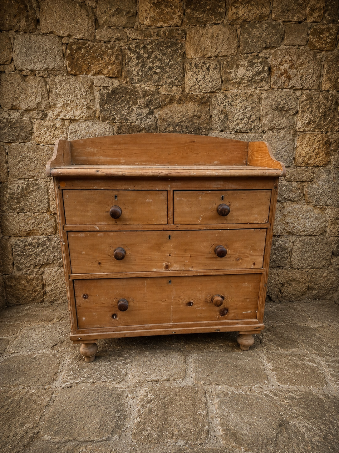 Victorian Pine Washstand Chest of Drawers | Antique Farmhouse Storage Cabinet | Rustic Country Furniture