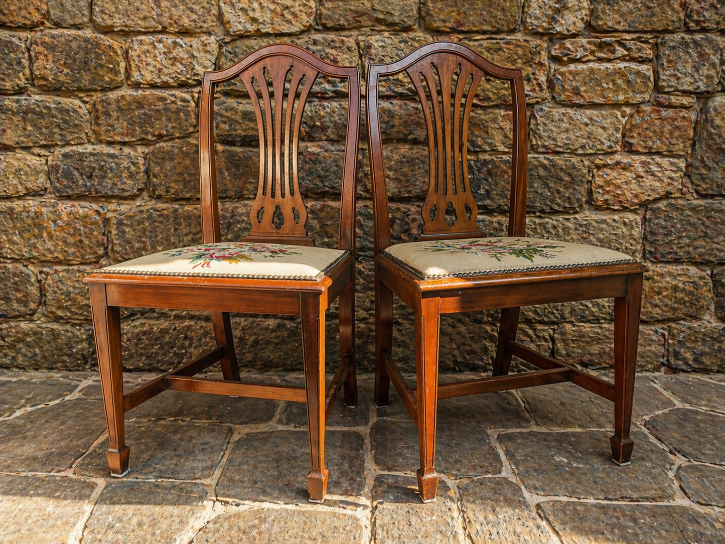 Pair of Edwardian Mahogany Dining Chairs c.1900–1920
