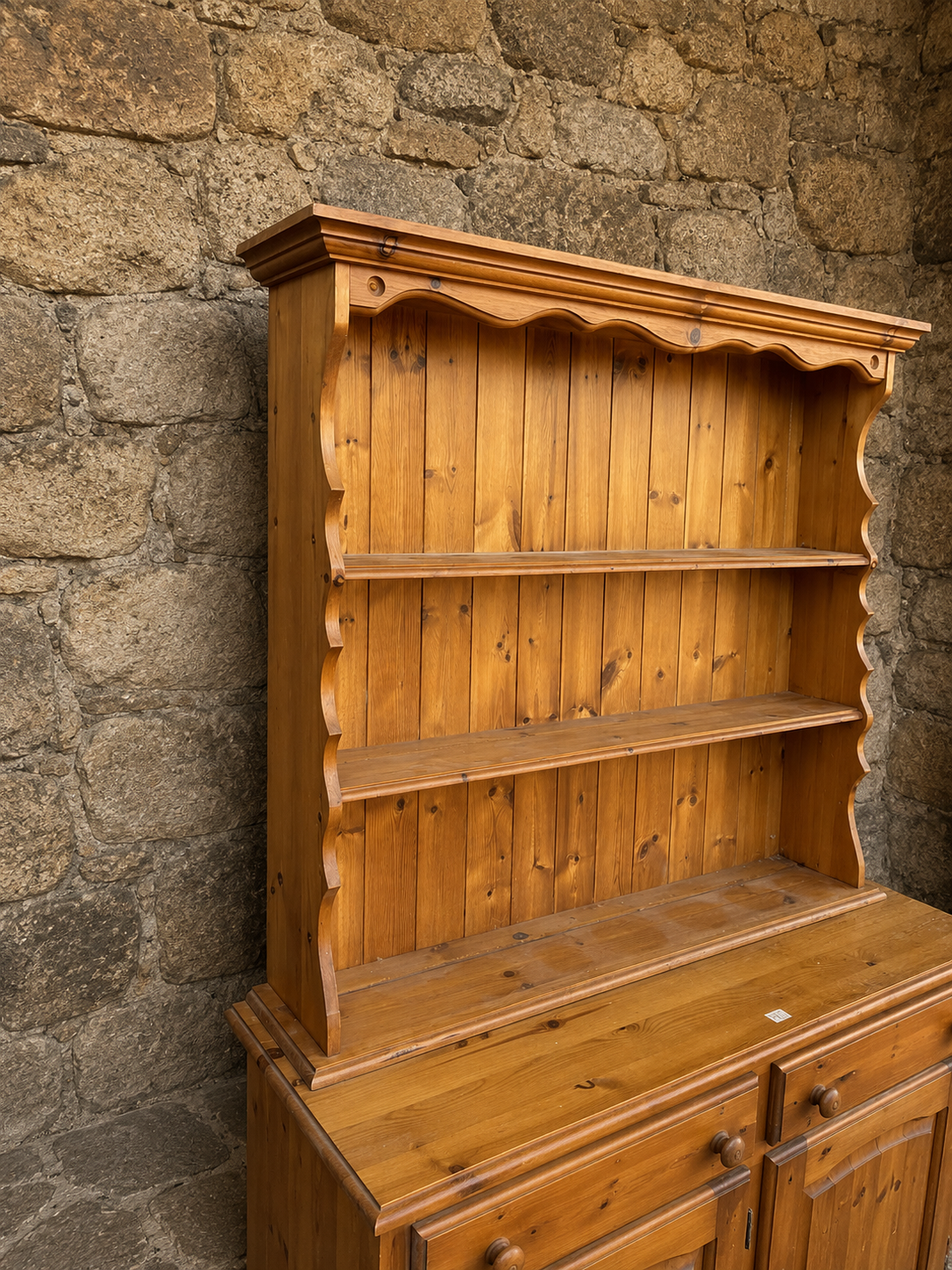Large Rustic Pine Farmhouse Dresser c.1980–1995