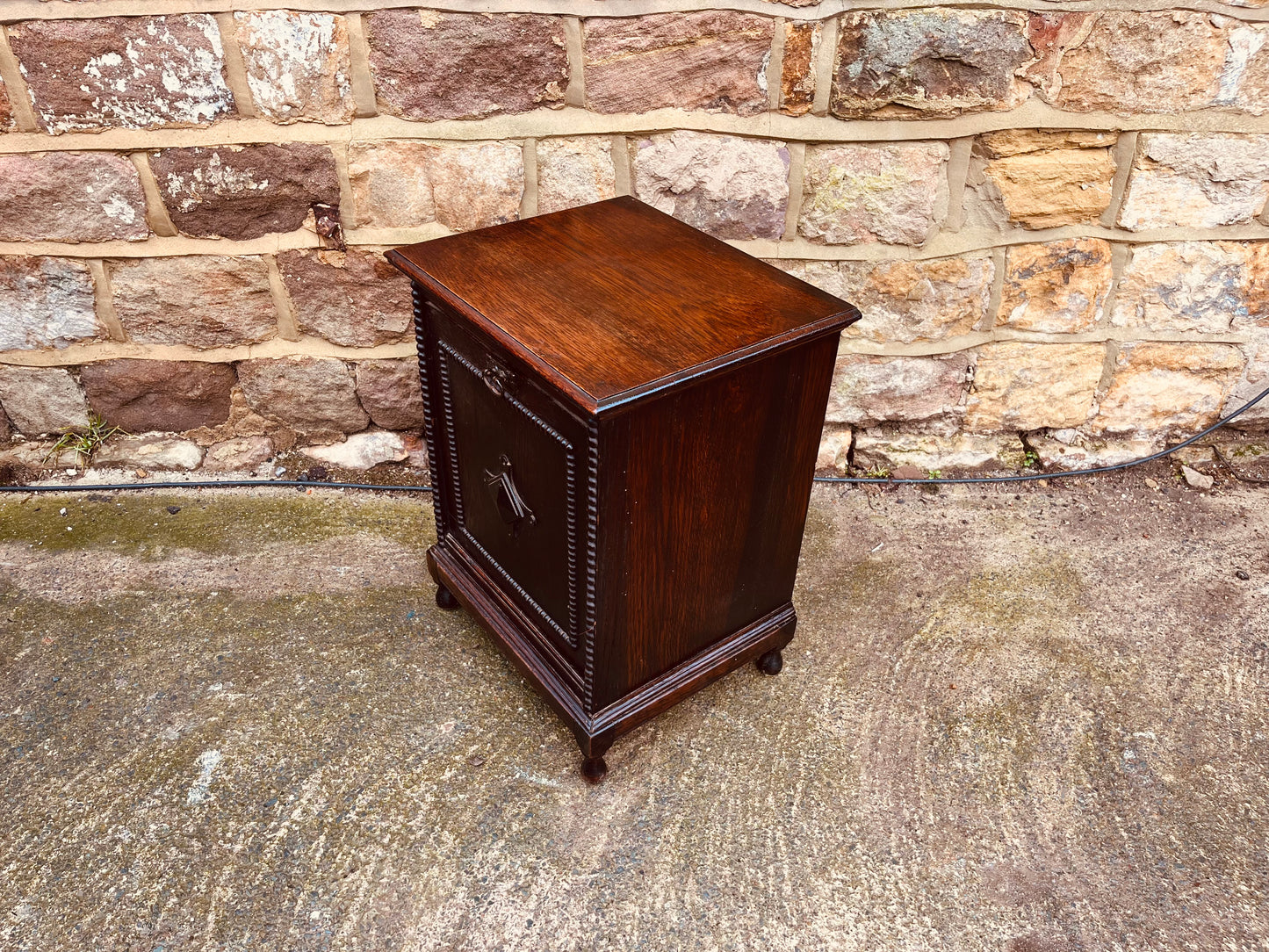 Antique Oak Bedside Cabinet | Late Victorian Pot Cupboard