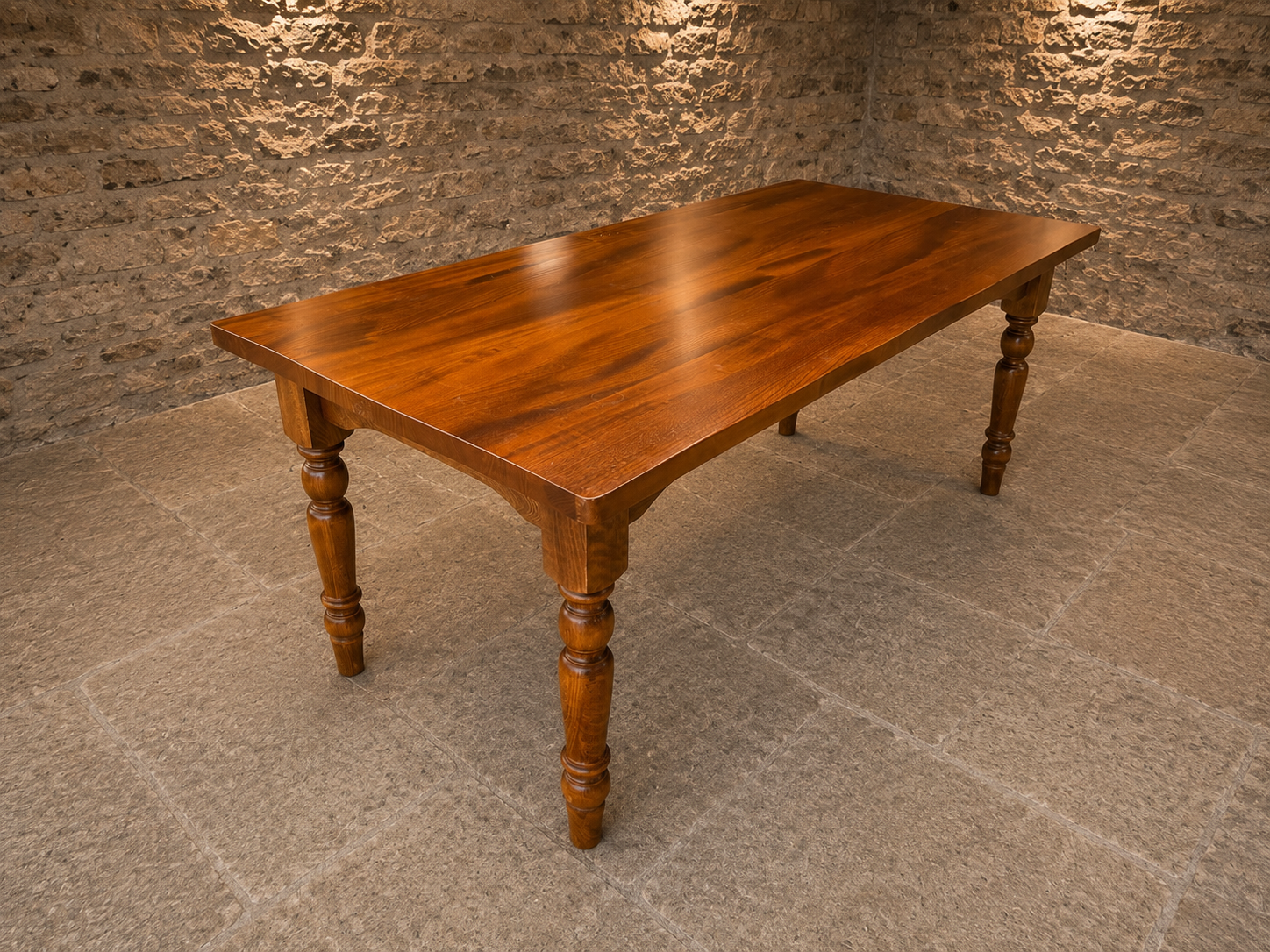 Large Solid Oak Refectory Dining Table | Farmhouse Kitchen Table | Rustic Country Dining Table | Seats 6–8
