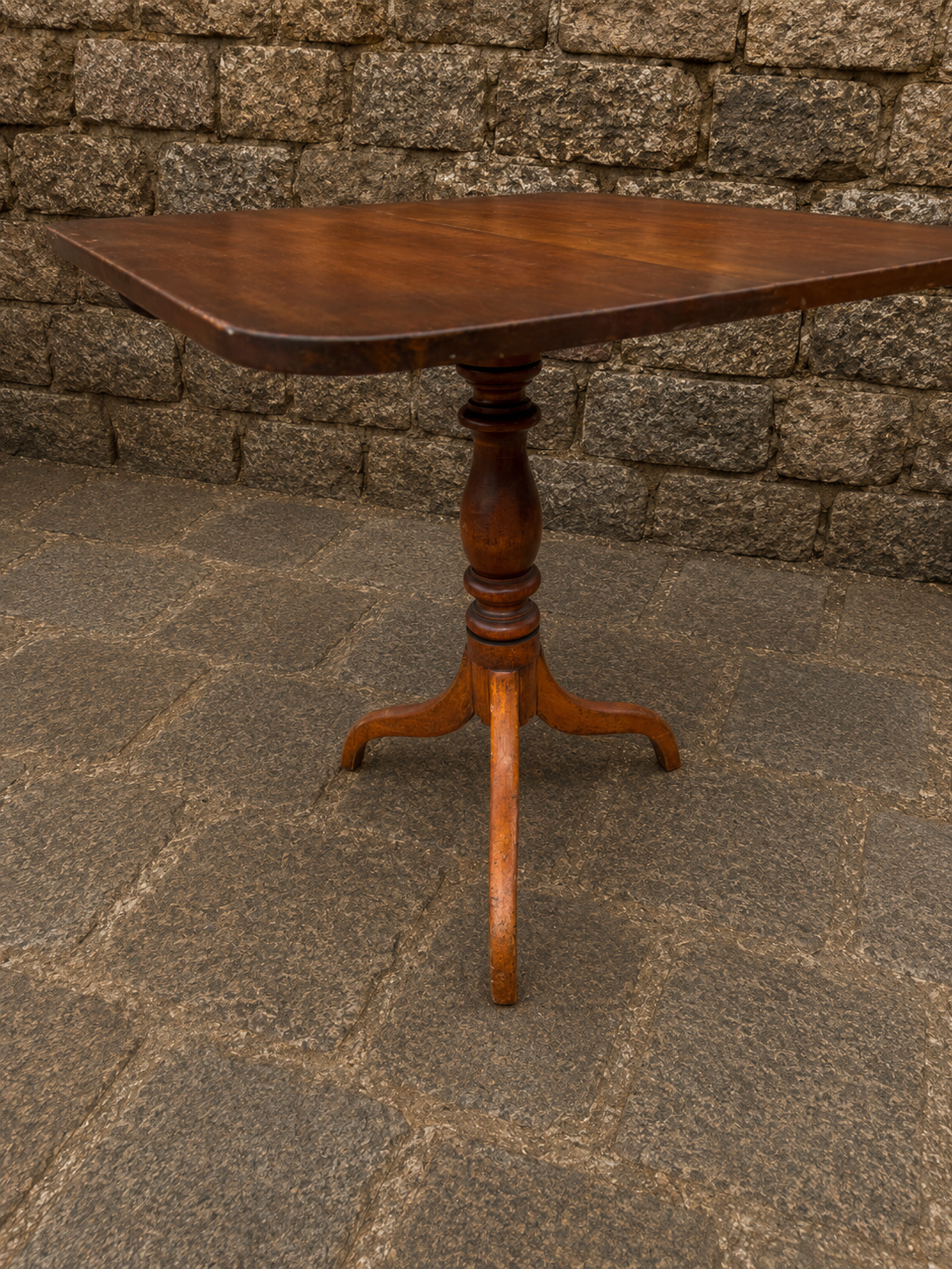 Antique Georgian Style Oak Tilt Top Tripod Table