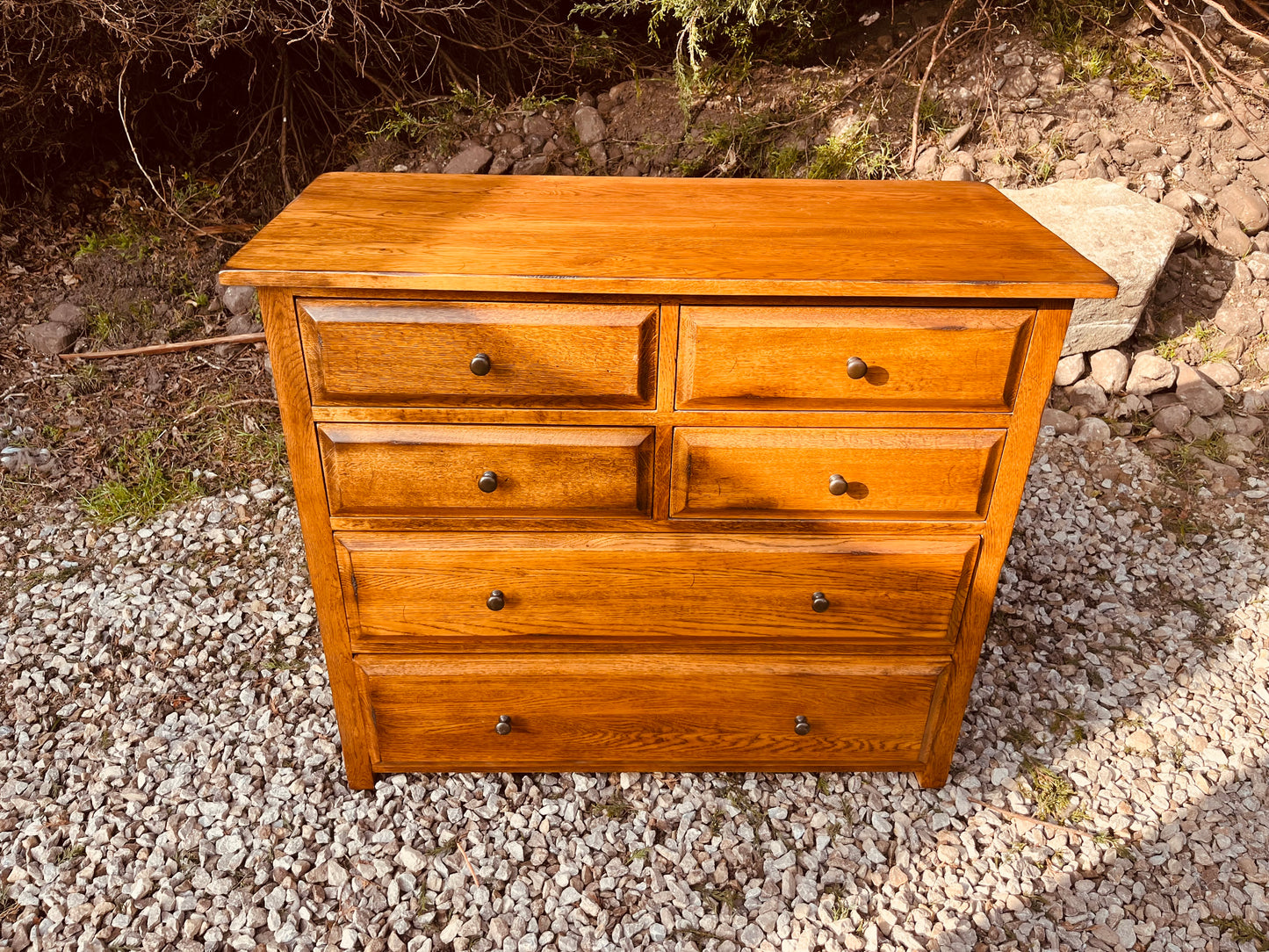 Solid Oak 7 Drawer Chest of Drawers – Traditional Country Style