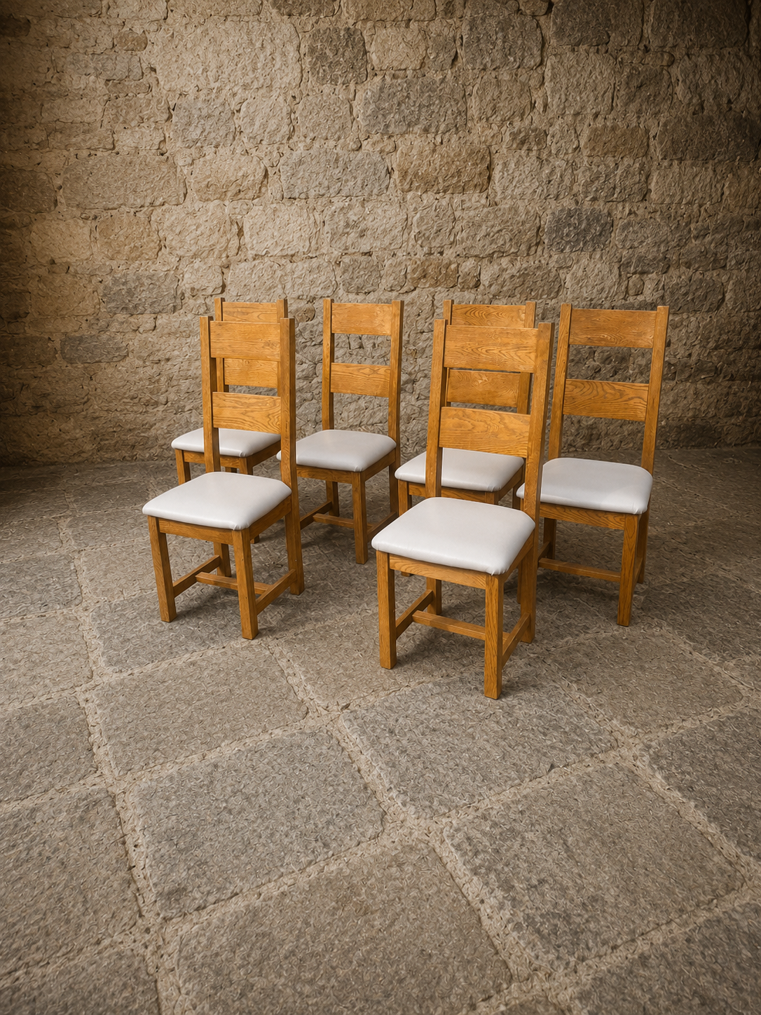 Set of Six Arts & Crafts Oak Dining Chairs
