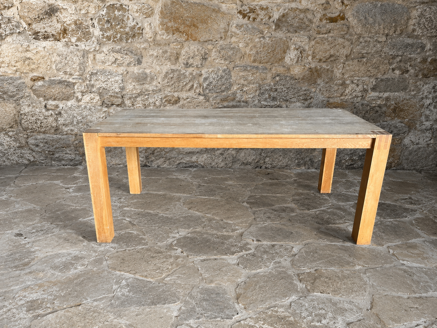 Large Solid Oak Contemporary Dining Table