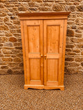Vintage Pine Wardrobe Cupboard – Rustic Farmhouse Storage Cabinet