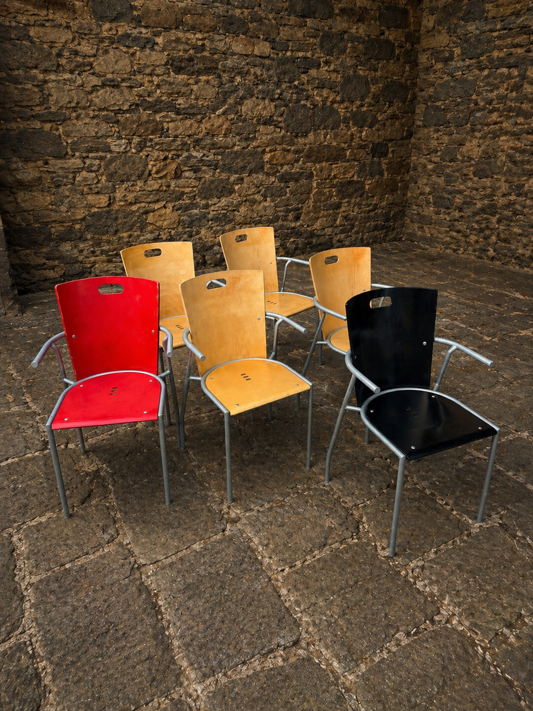 Industrial Bentwood Café Dining Chairs – Set of 6