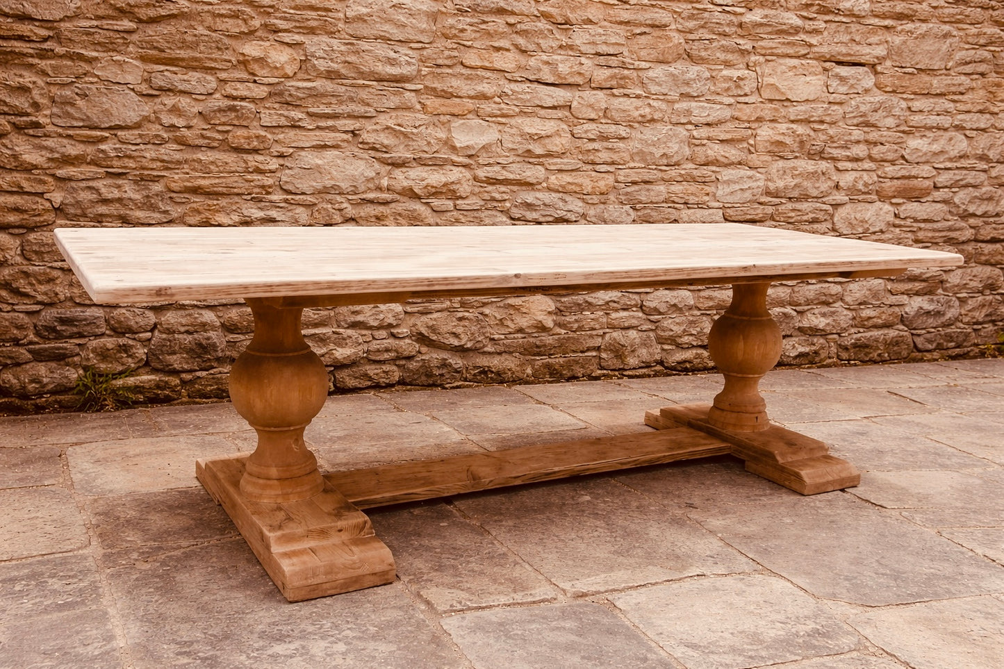 Statement Refectory Dining Table | Locally Handcrafted Solid Wood Farmhouse Table | 8ft–13ft Bespoke Sizes