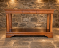 Vintage Architectural Console Table with Drawer & Lower Shelf
