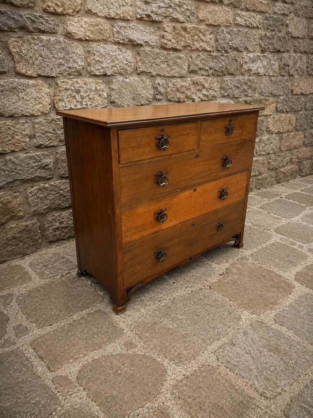 Antique Arts & Crafts Oak Chest of Drawers c.1900